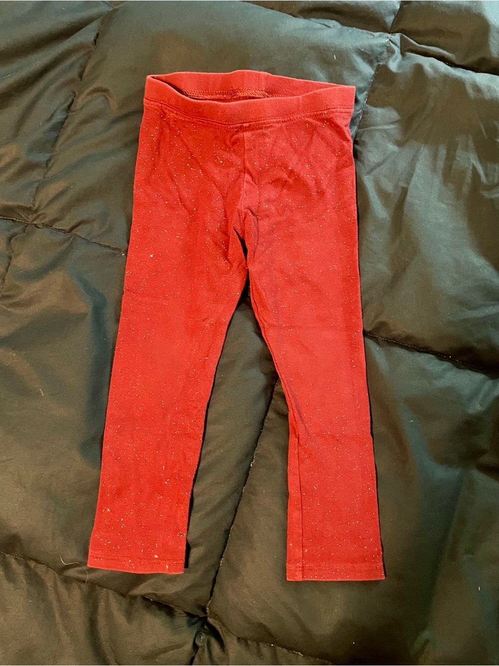Cat & Jack Red Glitter Girls' Leggings